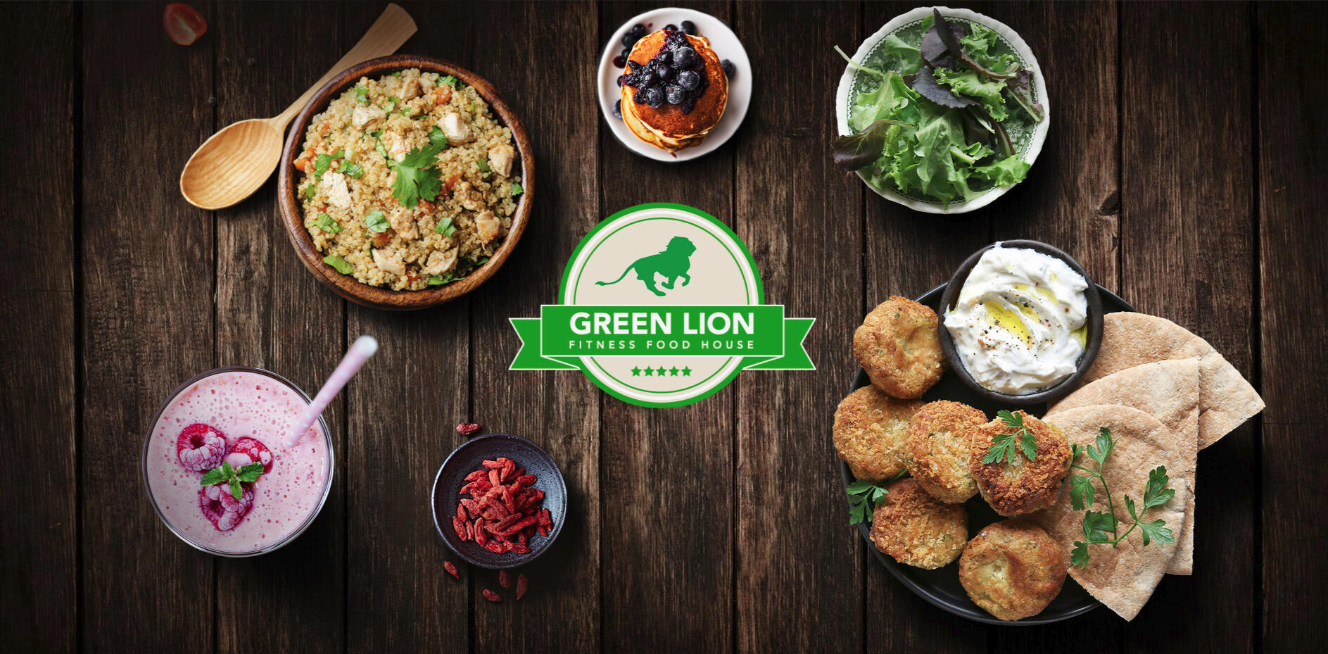 Green Lion (Splash Image Collage)